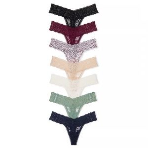NEW VICTORIA'S SECRET
7-Pack Lace Thong Panties SIZE Large